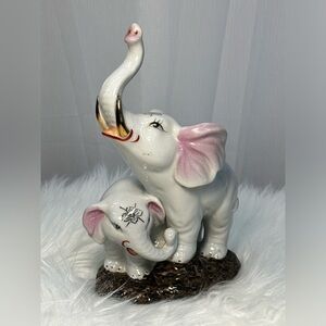 Vintage hand painted porcelain elephant